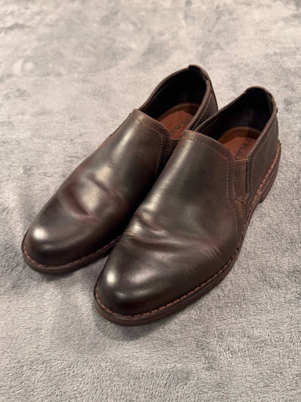 Trask Dark Brown Leather Loafers